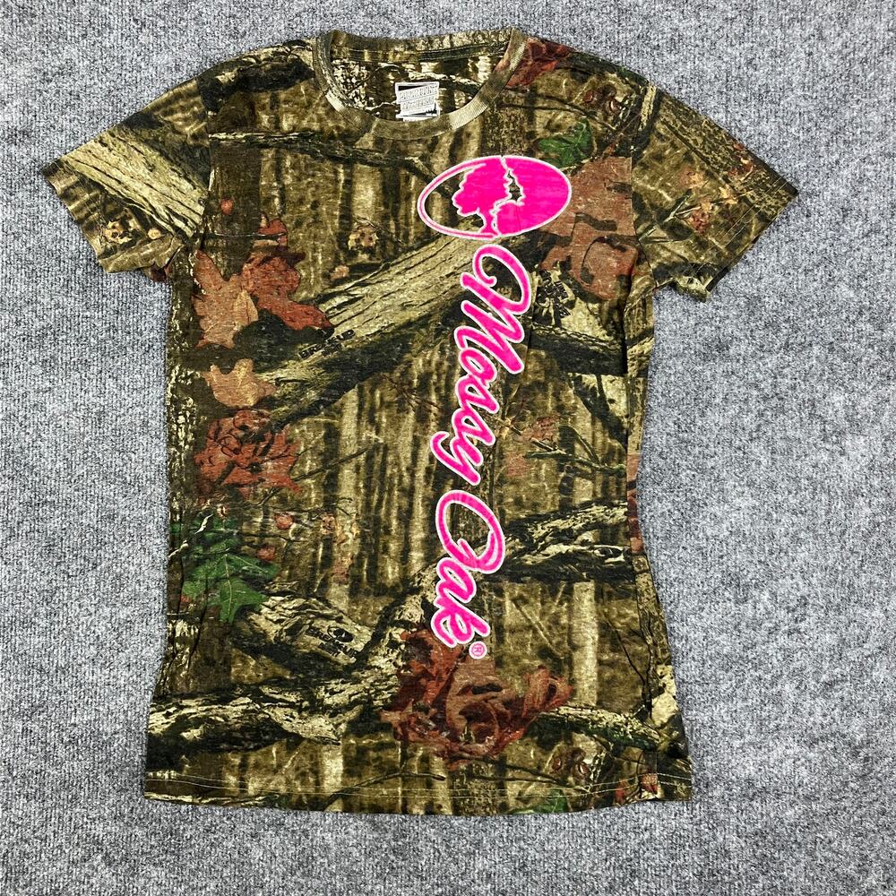 Paramount T-Shirt Womens XL Camo Pink Logo Graphic Outdoor Fitted Tee